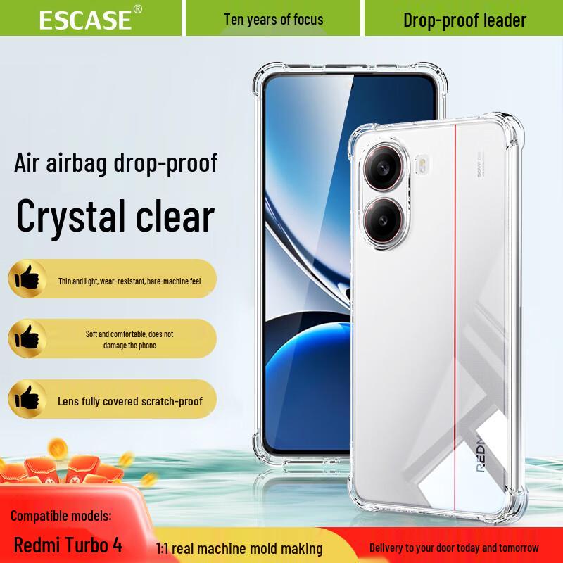 

ESCASE Прозорий чохол для телефону Redmi Airbag Anti-Drop