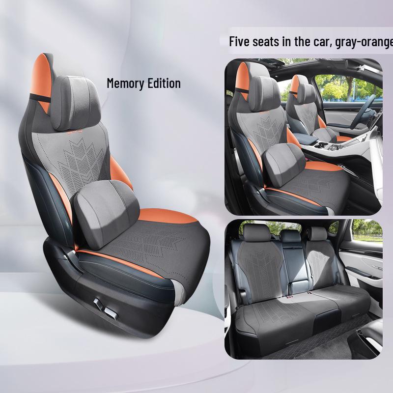 BYD Song Pro Wildleder Autositzkissen, Vier Jahreszeiten, Halbumschließendes Design.