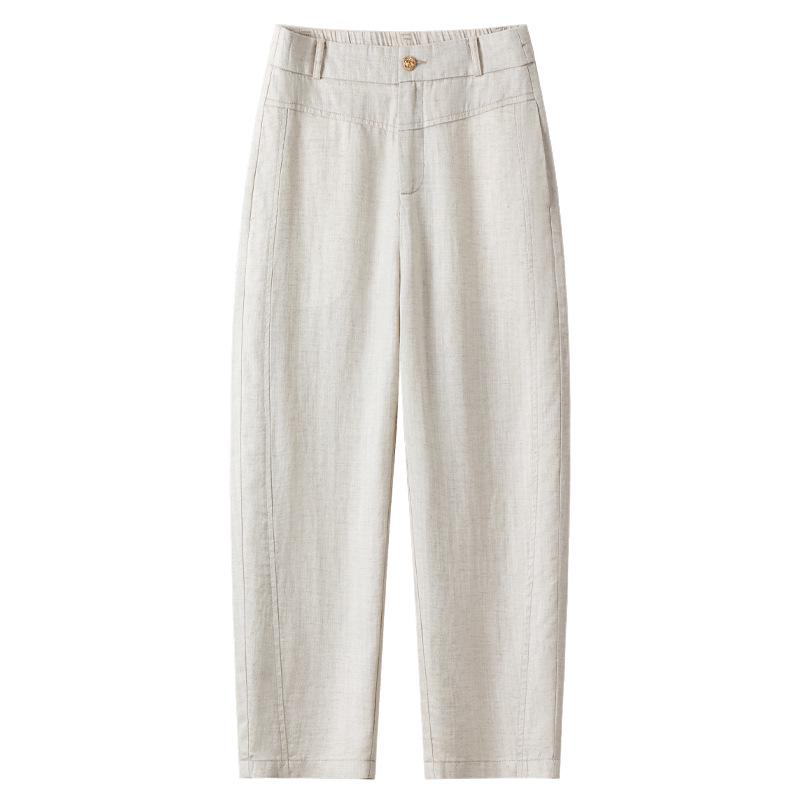 Women's Light Cotton Linen Slimming Harem Pants - 2025 Summer Collection