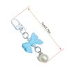 Plastic Acrylic Shimmering Bowknot Pearls Phone Charm Short Pendant Cellphone Detailing Jewelry Lanyard Strap Decoration