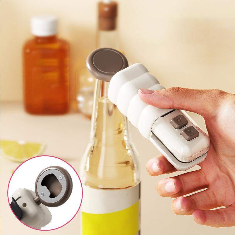 Mini Bag Sealer Rechargeable Snack Bag Sealer  2in1 Mini Sealer for Food Bags with Bag Opener Hand Pressure Snack Sealing Tool