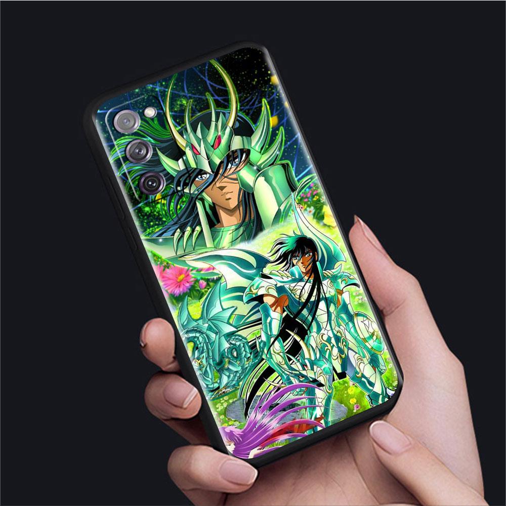 Phone Black Soft Case For Samsung Galaxy S22 S21 S20 Ultra FE S9 S8 S10 Plus Note 20 10 9 Fundas Cover Sainte Seiya Japan Anime