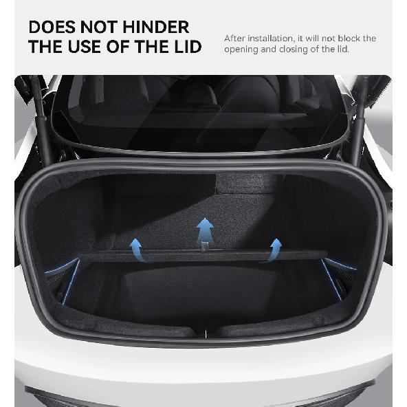 YZ For Tesla  Model 3 Highland 2024-2025 Rear Trunk Left Side Storage Box with Cover Tail Boot Partition Stowing Accessories