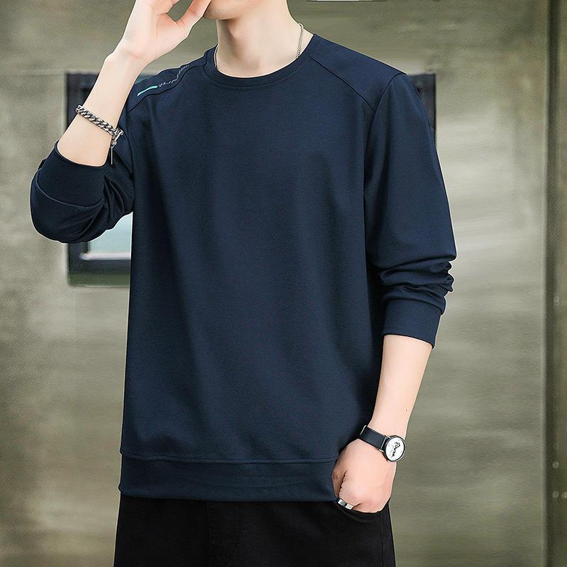 Hanorac pentru bărbați din fleece pentru toamnă și iarnă, hanorac casual, pulover cu gât rotund, cămașă versatilă cu fundul mărimii mari