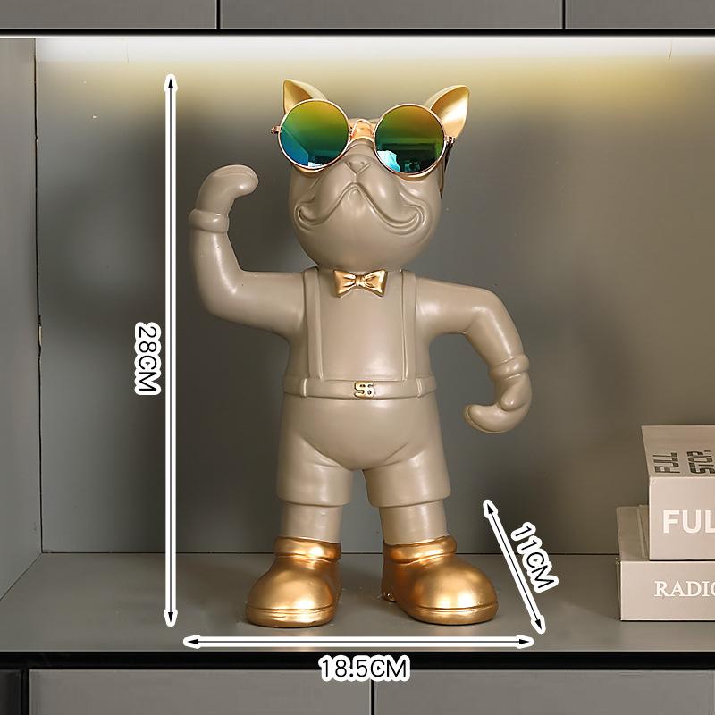 

Держатель для вина Французский бульдог Полимерные винные стойки Настольная подставка для вина Держатель для винных бутылок Стойка для винных бутылок Домашний декор для офиса серый