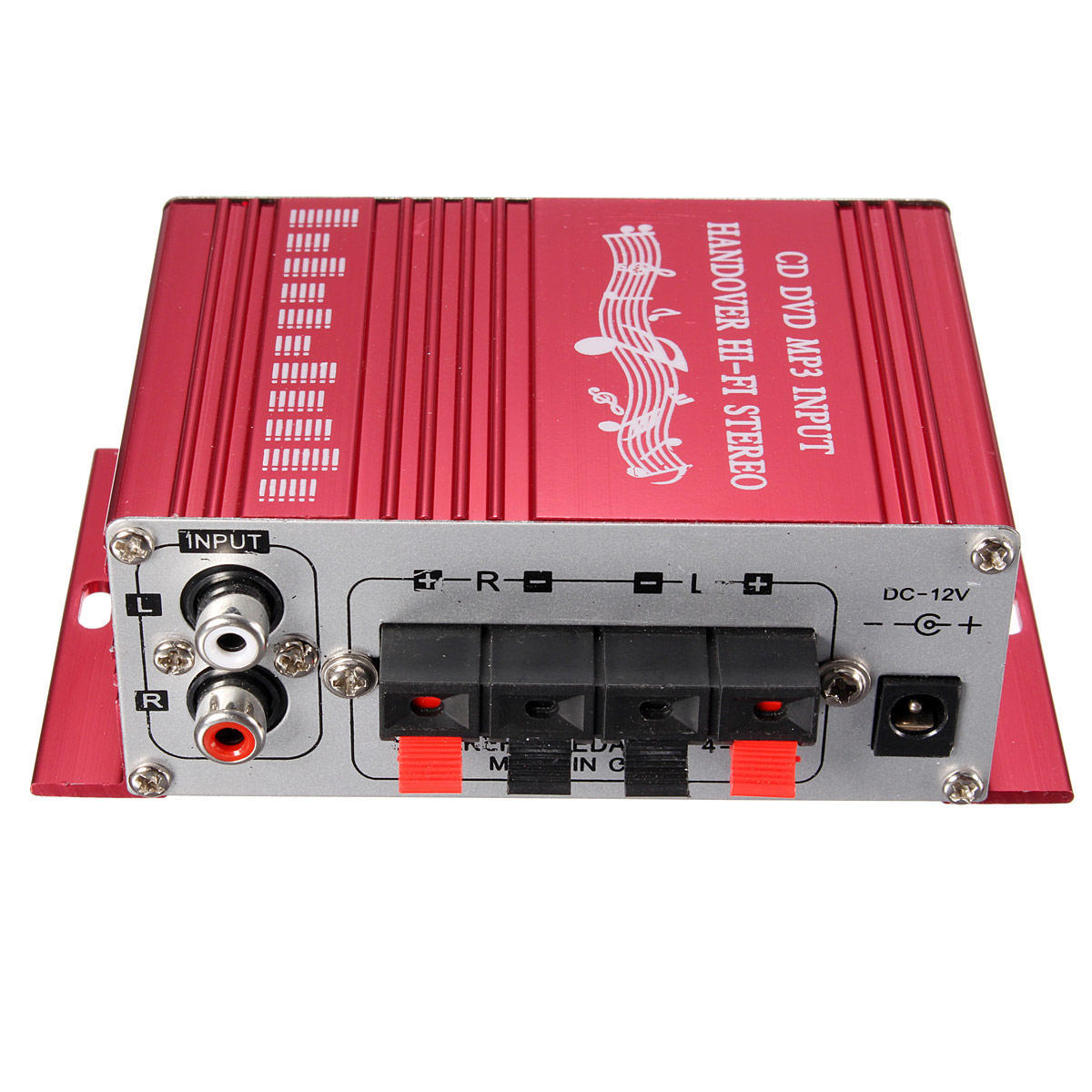 

HY2001 12 В мини-Hi-Fi автомобильный стереоусилитель 2-канальный аудиоусилитель звука RCA/DVD/MP3 для домашнего мотоцикла WGIL1878a красный