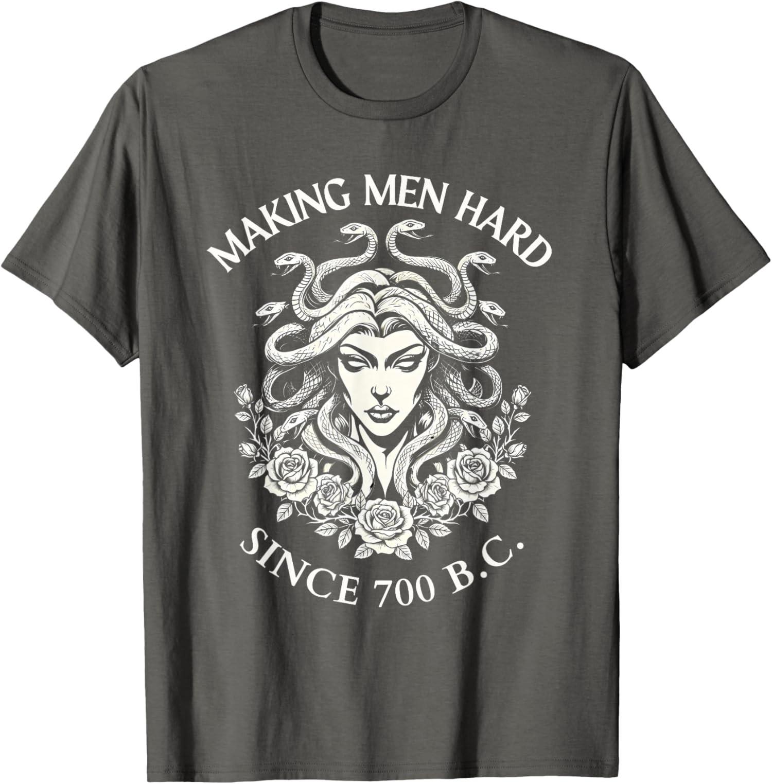Medusa Making Men Hard Since 700 BC Greek Funny Unisex T-Shirt S разноцветный