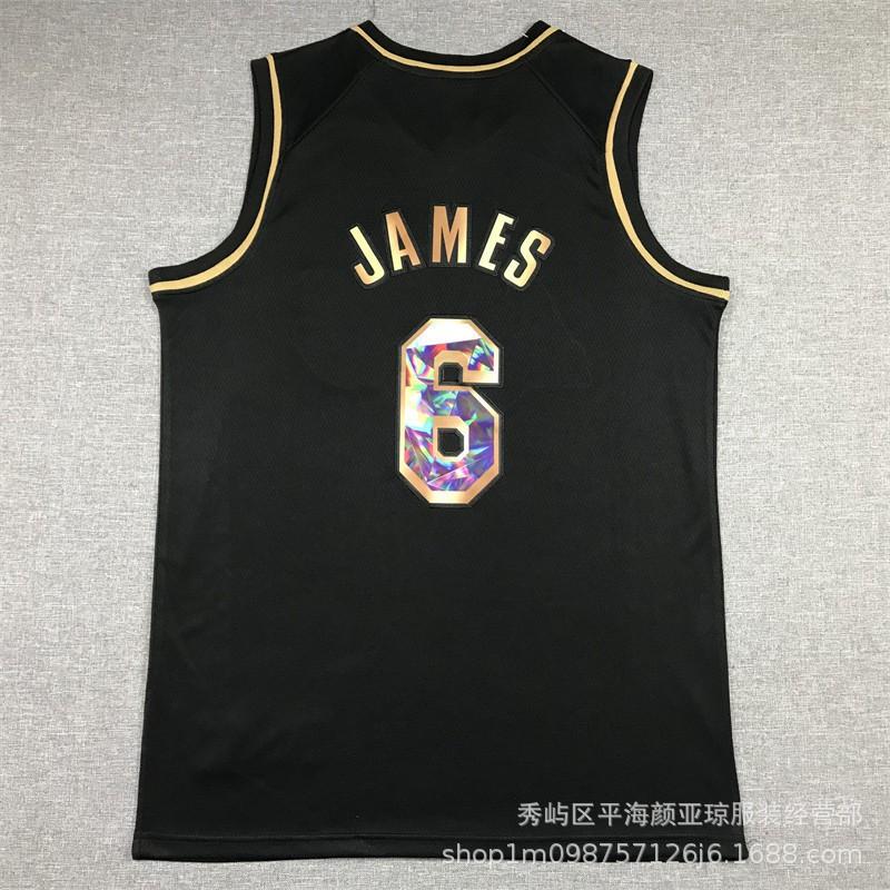 Haftowana koszulka NBA Los Angeles Lakers nr 6 Strój do koszykówki Męski Damski Odzież sportowa