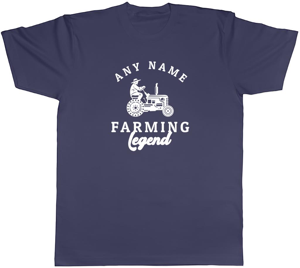 Personalised Farming Legend Any Name Tractor Unisexs TShirt Tee Gift Top