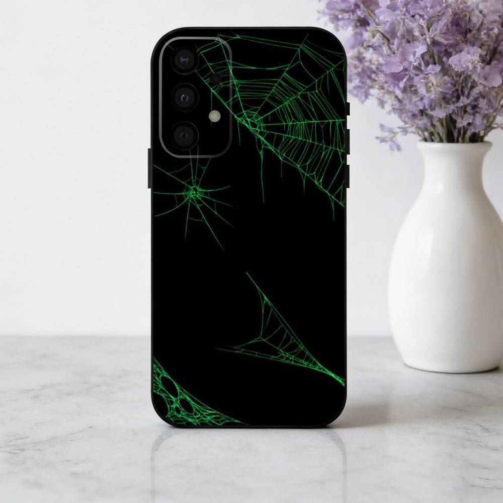 

S-Spider W-web P-pattern phone Case For Samsung Galaxy A73,A72,A71,A70,A53,A52,A51,Others Soft Black Shell Samsung a71 5g