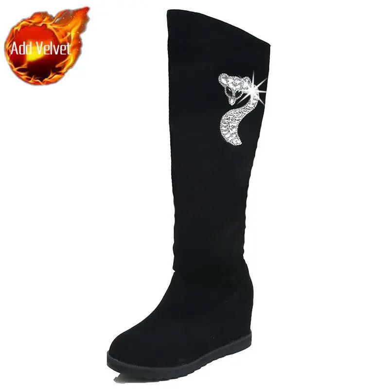 Fashion Long Boots for Women Autumn High Heels Elegant Heeled Knee Shaft Shoes Woman Winter 2024 Y2k Novelty Large Size Warm New Spring