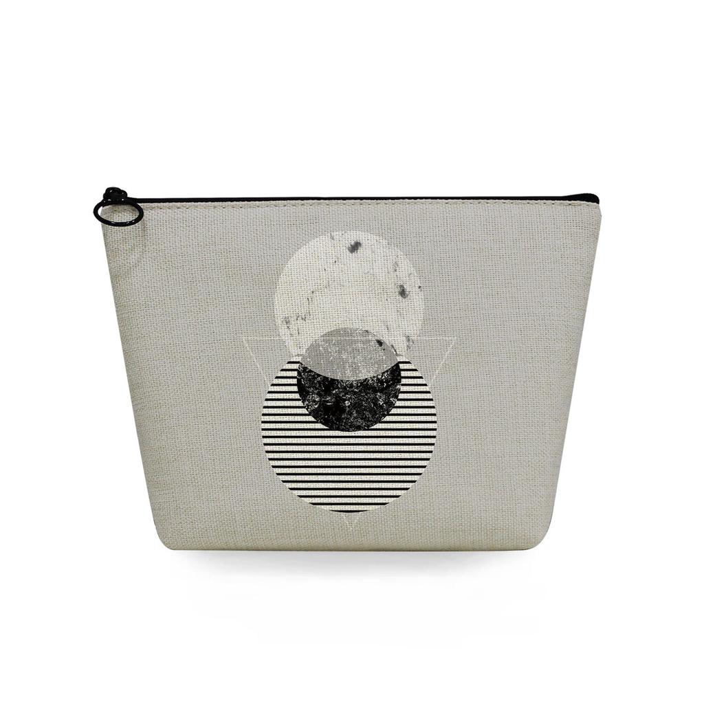 Women Geometric figure Print Cosmetic Bag Toiletries Organize Travel Storage Case 6720 KTB