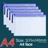 10 pezzi A4 File Bag Trasparente Mesh A5 Data Zipper Storage Bag B5 Student Test Paper Drawing Bag Office Waterproof Document Bag
