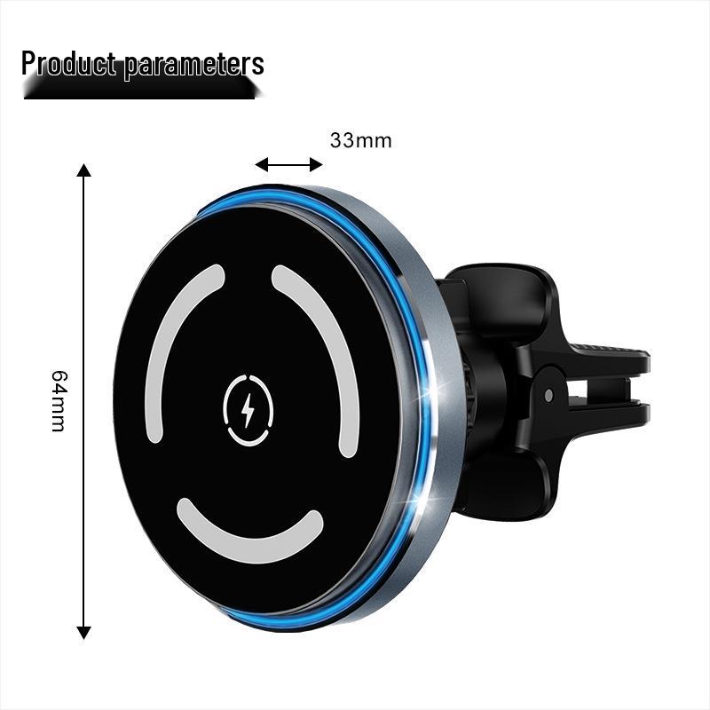 15W MagSafe Wireless Car Charger with Ambient Light for Navigation