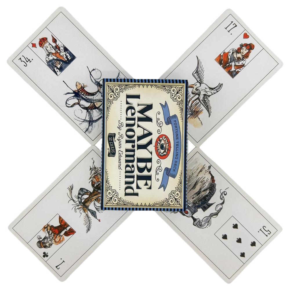 Maybe Lenormand Oracle Cards Divination Deck English Vision Edition Tarot Board Playing Game For Party