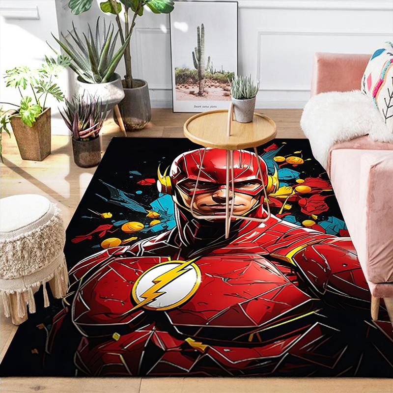 1Pc Flash Hero Rug, Office Carpet Indoor Outdoor Doormat, Non-Slip, Comfortable, Living, Christmas Halloween, Xmas Gift G128