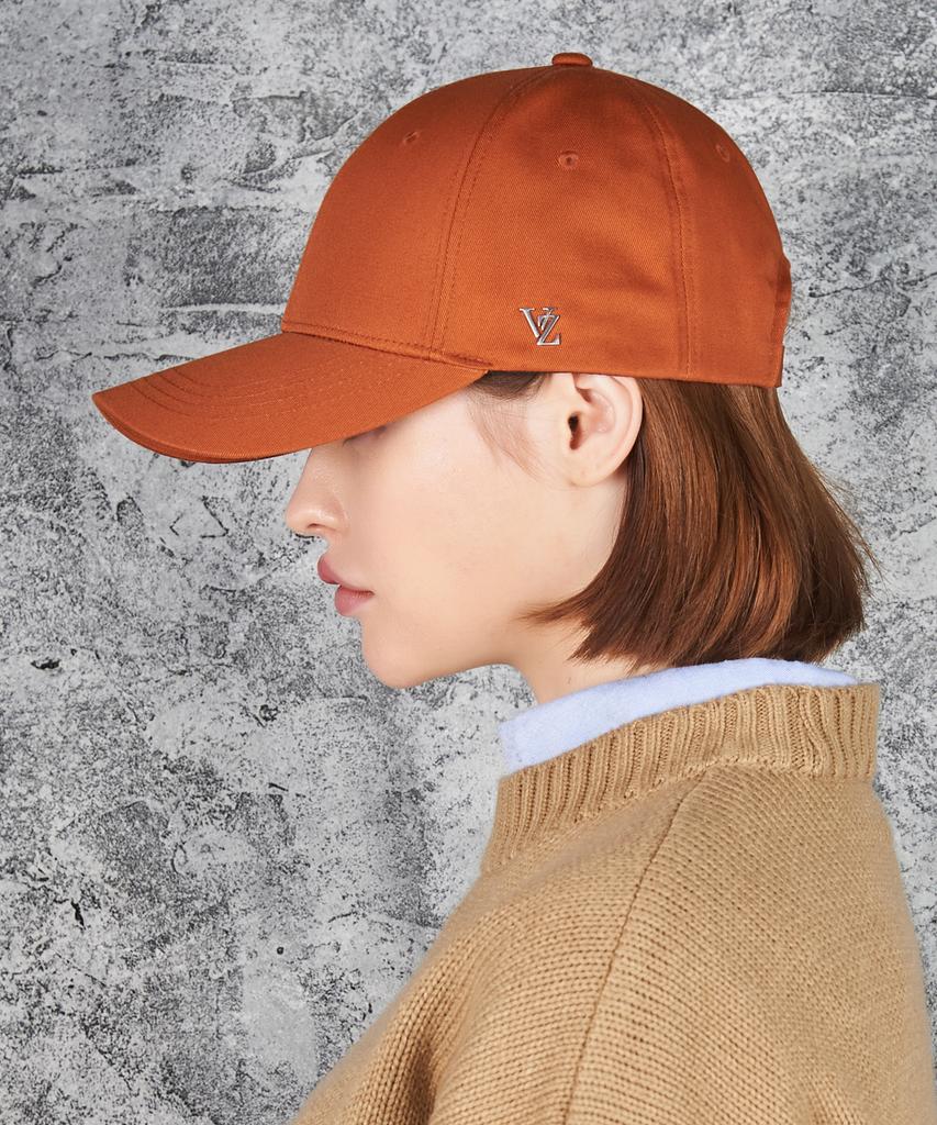 Bajal Vz Studded Oversized Ball Cap Dark Orange