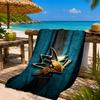 San Sharks Pattern Beach Towel Microfiber Beach Towel, Lightweight and Quick-Dry, for Summer Travel, Swimming Pool Fan Birthday Gift