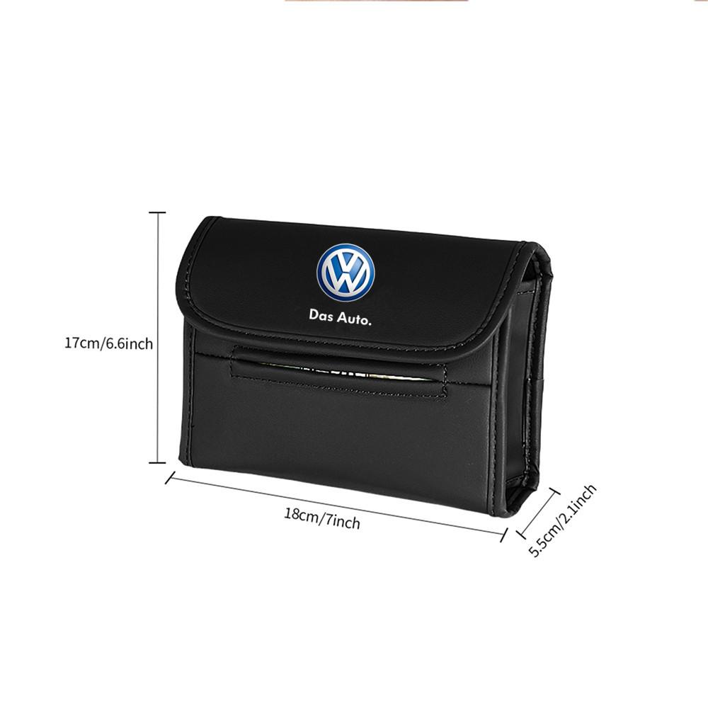 For VOLKSWAGEN VW New For VW Volkswagen Jetta Golf Beetle CC GTI Polo Passat PU Leather Car Tissue Box Paper Towel Bag Hanging S