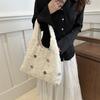 Personalized Fur Large Capacity Bucket Bag for Women In Summer New Printed Underarm Bag Fashionable Commuter Shoulder Bag