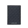 Classic Print Logo Faux Leather Card Holder Clutch Wallet Men Wallets Silver Dark-Blue 36H0MHR00B-502