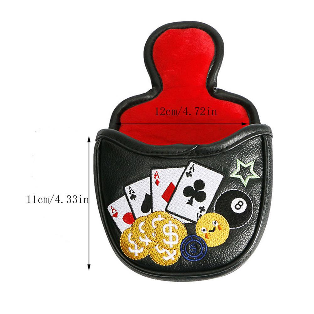 Golf Putter Cover Magnetic Closure PU Leather Golf Putter Headcover Golf Accessories Waterproof Golf Club Head Cover Protector