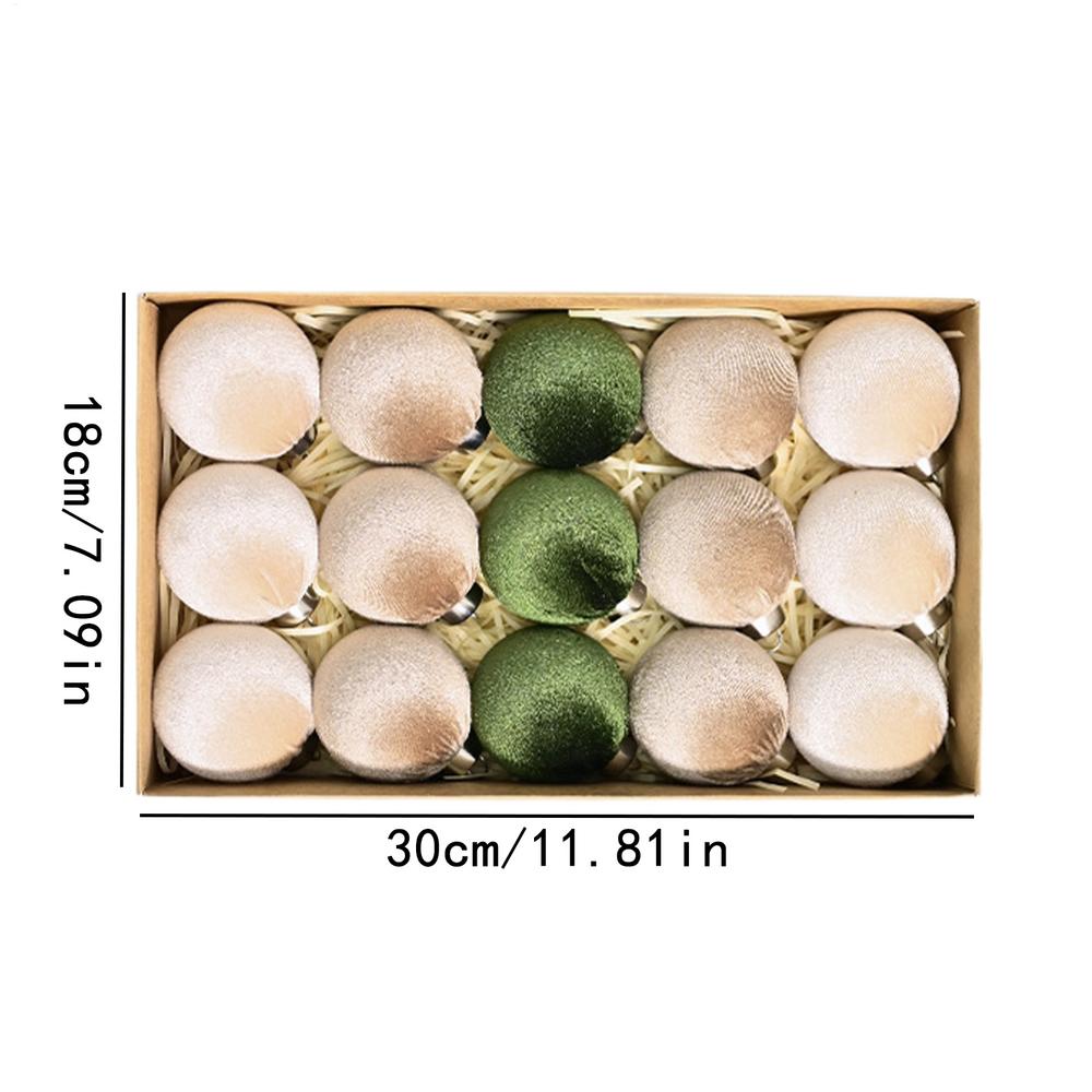 Velvet Christmas Tree Balls Tree Decor Christmas Balls 15X Velvet Balls Set Home Decor Christmas Tree Ornaments Wedding Holiday