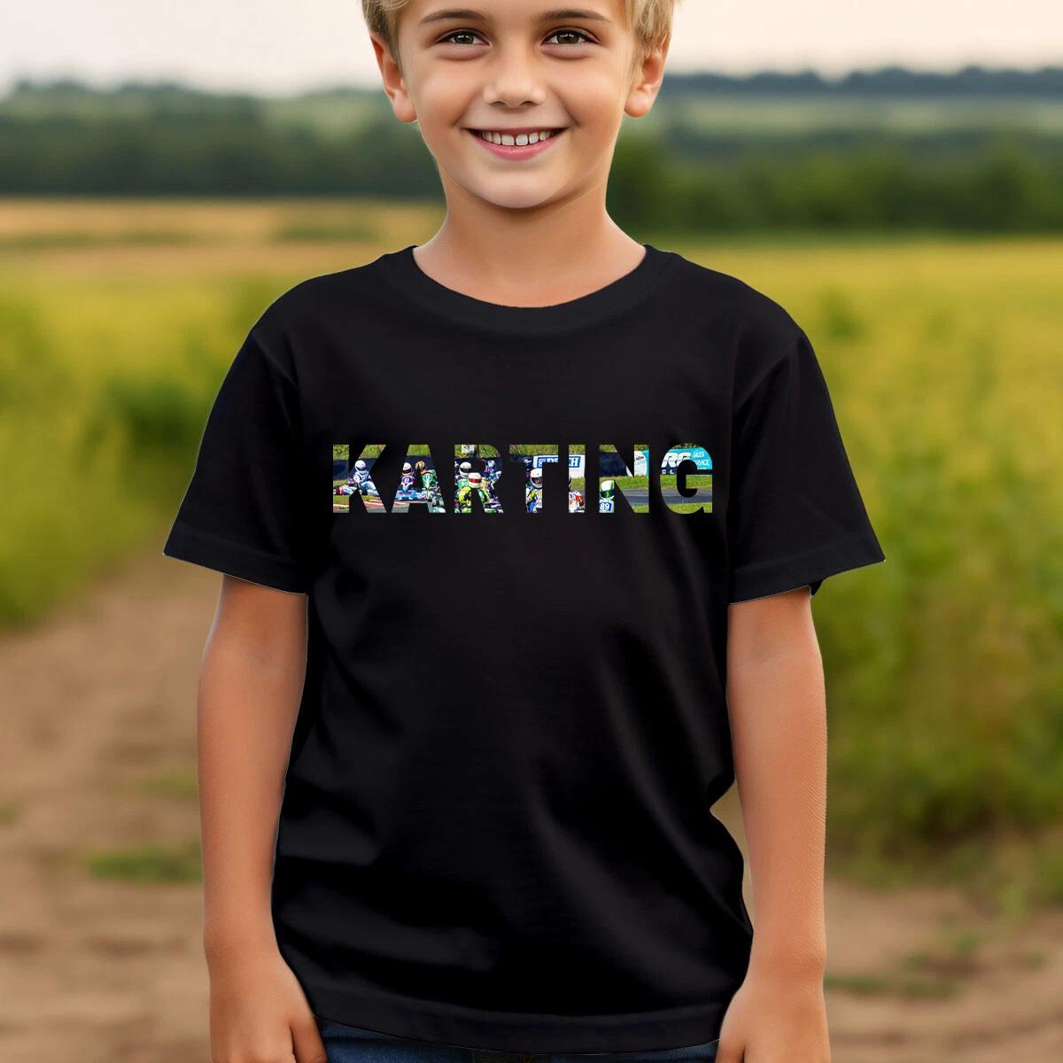 

Karting Kids T-Shirt Karting Go Kart Racing Competition Driver Motorsport #T490 120