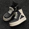 Autumn New Casual Black Small Leather Shoes with Front Zipper Design Martin Boots