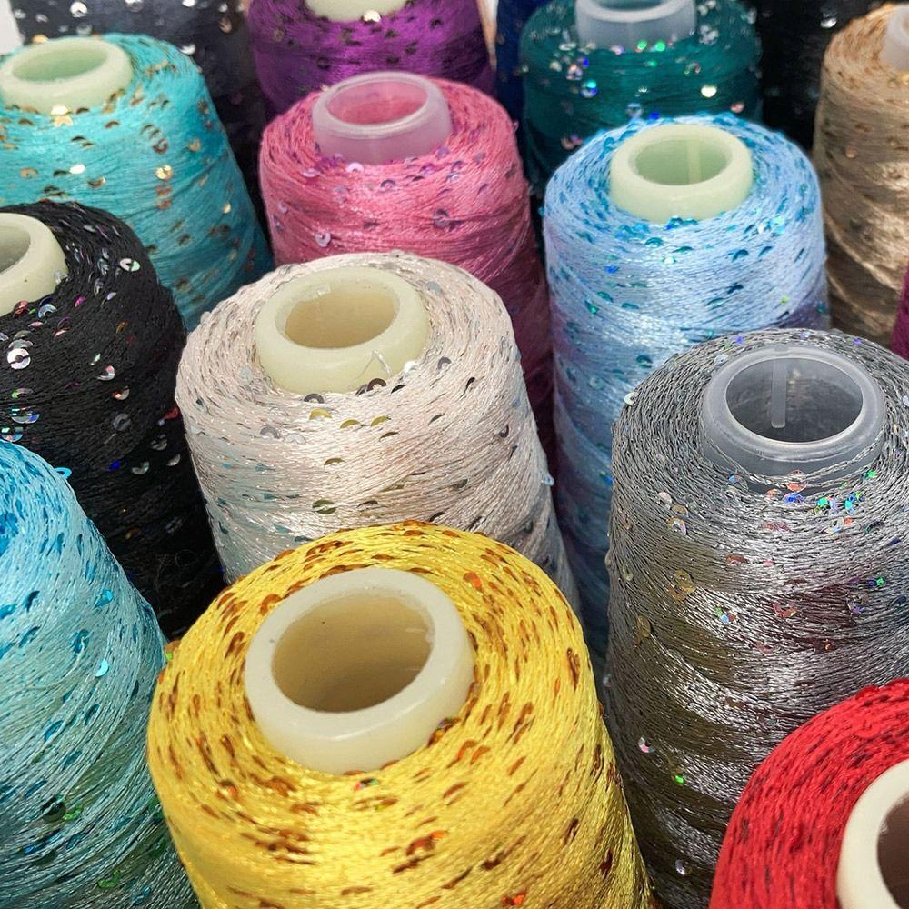 50g Summer Ice Silk Mercerized Yarn DIY Shiny Special Sequin Yarn Hand Woven Rag Knitting Wool Blanket Yarn Home Sewing
