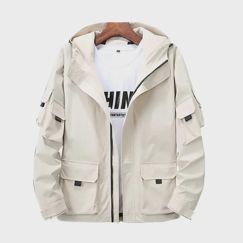 Übergröße Herren Kapuzen-Arbeitsjacke - Lockere Passform, Reißverschluss, Übergröße, Unterstützt bis zu 300 lbs