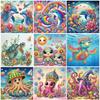 5D DIY Partial Special Shaped Drill Diamond Painting Marine Animal Decoration