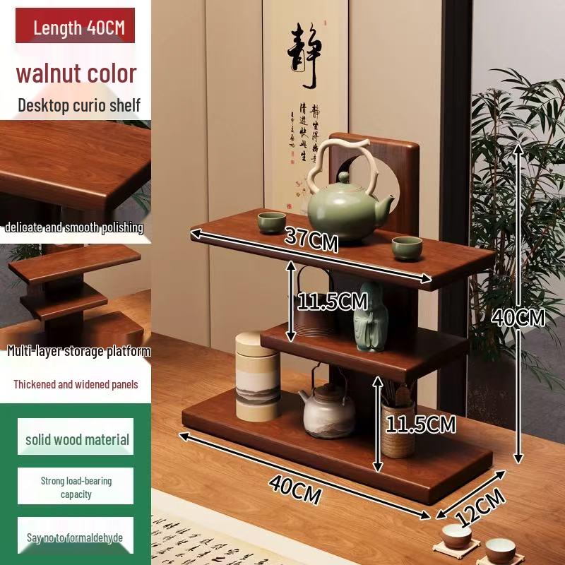 Solid Wood Tiered Display Stand for Jewelry, Ornaments, Snacks & Succulents