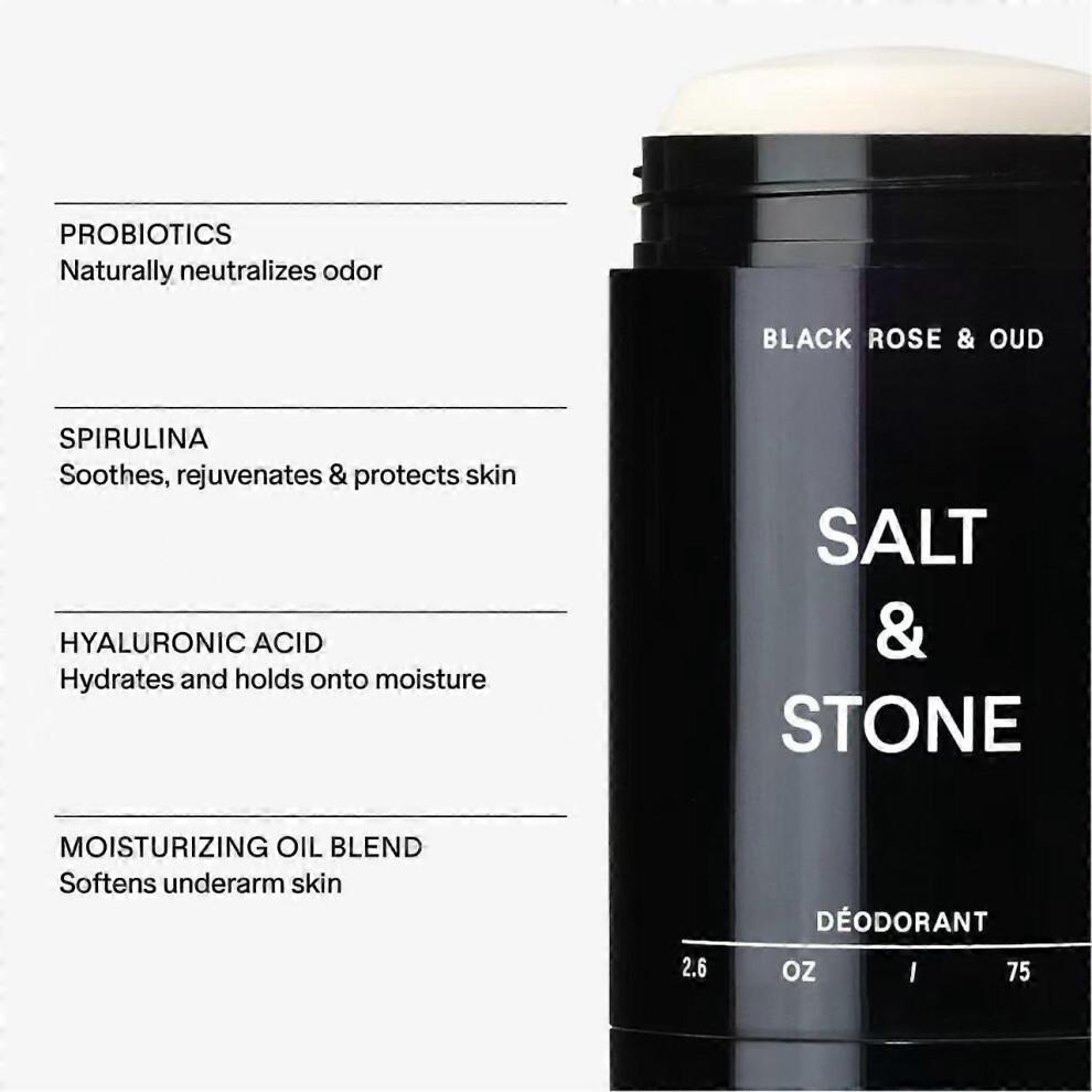 Salt Stone Unisex Black Oud ExtraStrength AluminumFree Deodorant