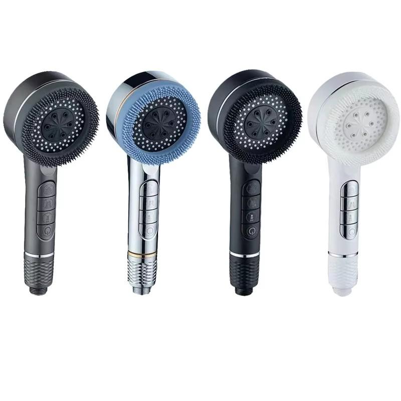 New 4 Functions High Pressure SPA Shower Head Water Saving Handheld Rainfall Bathroom Accessories Massage Filter Showerhead