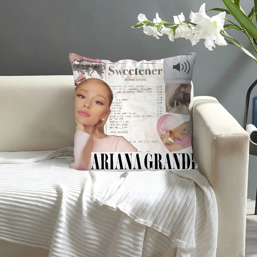 A- Arianas Singer G-Grande Pillow Case Square Pillow Bedroom Sofa Leisure Comfort Cushion Car Living Room Home Decoration