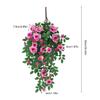 Artificial Flower Wreath Faux Flower Decor Artificial Flower Rattan Decoration 6-head Hanging Rose Vine Faux Silk for Wedding
