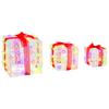 Gift Box with 60 LEDs 3 Pcs Multicolor 20 X 20 X 20 Cm Acrylic