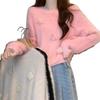 Rose Knit 3D Fluffy Soft Sweater for Women - Autumn/Winter Fashion.