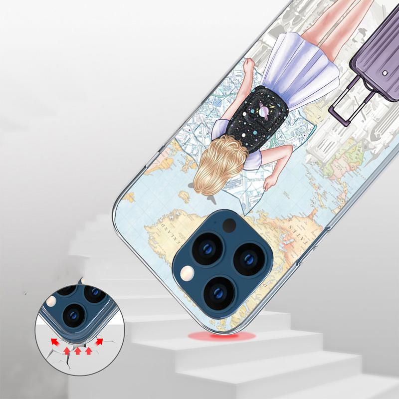 Girls Best Friends Forever BFF Phone Case For iPhone 17 Air 16 15 Pro Max 14 Plus 13 Mini 12 11 Cover 7 8 SE Silicone Shell Prin