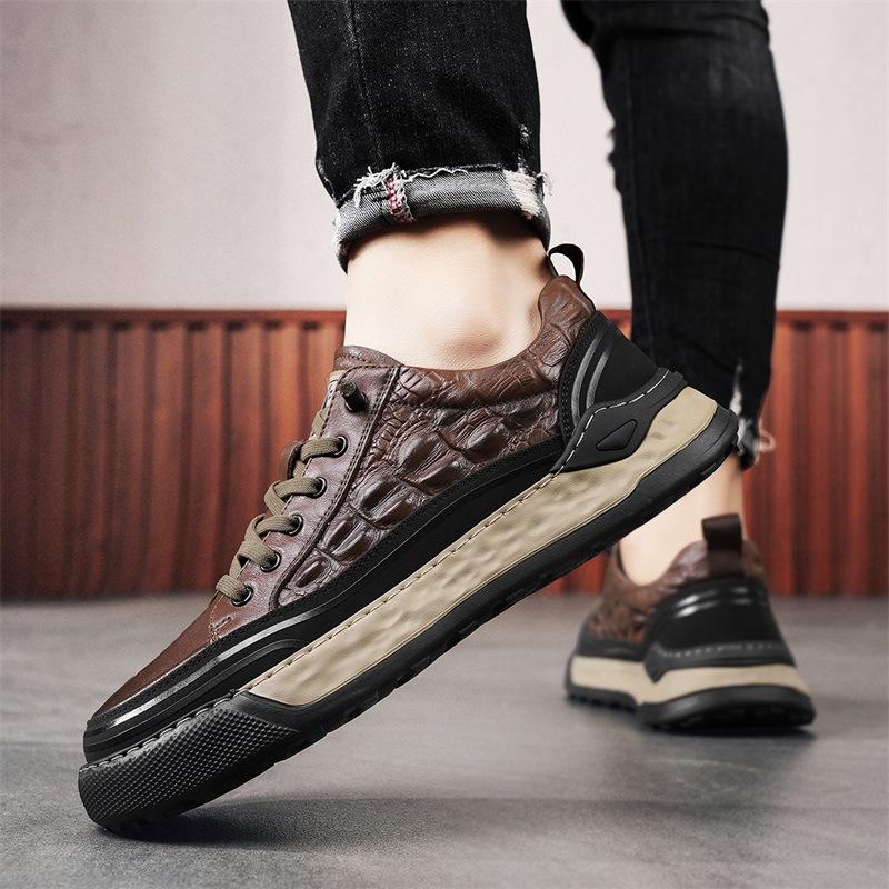 Fashion Men PU Shoes New Men's Casual Shoes Spring Designer Men Sneakers Breathable Men Loafers Shoes Soft Sole Comfort Casual Shoe