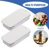 POPETPOP 16-piece Silver Matte Metal Can Push Lid Candy Small Snack Case Portable Multipurpose Storage Box Ideal Balms Daily Medication Tablets.
