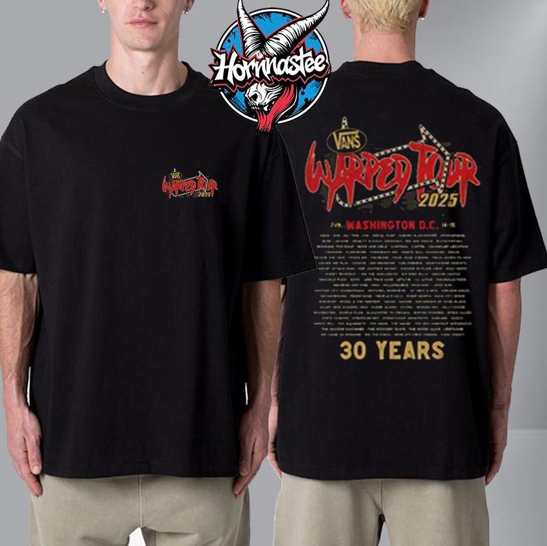 Van Warped Tour Tee Washington Dc Line Up Unisex T-Shirt Two Sided Unisex T-Shirt XXL