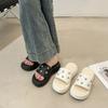 Modische Strass-Sandalen mit schwarzer High-End-Anti-Rutsch-Plateausohle für Damen-Outdoor-Bekleidung Sommer 2025 neue höhenverstärkende weichsohlige coole Sandalen
