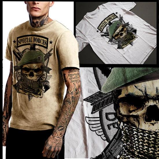 Army Special Forces T-Shirt Veterans Day Green Beret Special Ops Combat Vet Tee S