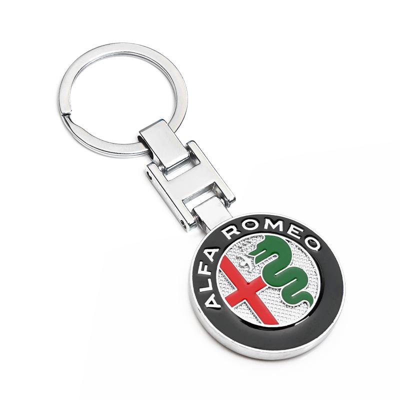 

For Alfa Romeo High-end Car Logo Key Chain Keyring Auto Interior Accessories For Alfa Romeo 4C 159 166 Spider Giulia Giulietta 1