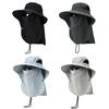 Wide Brim Boonie Sun Hat Face Mask Adults Sports Fishing Hiking Bucket Cap