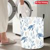 Collapsible Laundry Basket Large Round Waterproof Fabric Hamper Dirty Clothes Storage Bin Toy Organizer with Handles