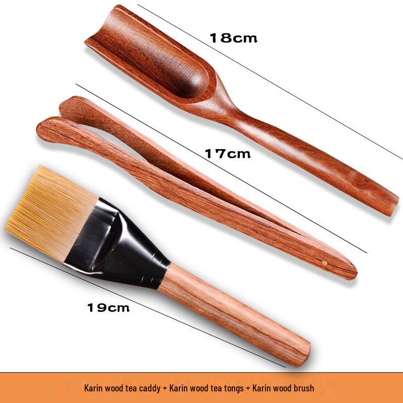 Solid Wood Tea Scoop for Gongfu Tea Ceremony - Small Tea Shovel Spoon for Serving and Dividing Tea.