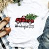 Women Lady Deer Animal Cartoon Print Printing Merry Christmas Womens Clothes Shirt T Tee For Tshirt